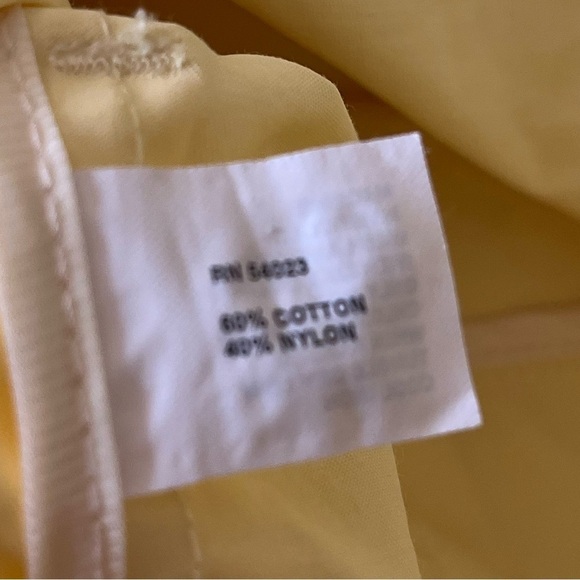 Gap Yellow Button Up Raincoat With Tie Belt Size Small - Picture 5 of 6